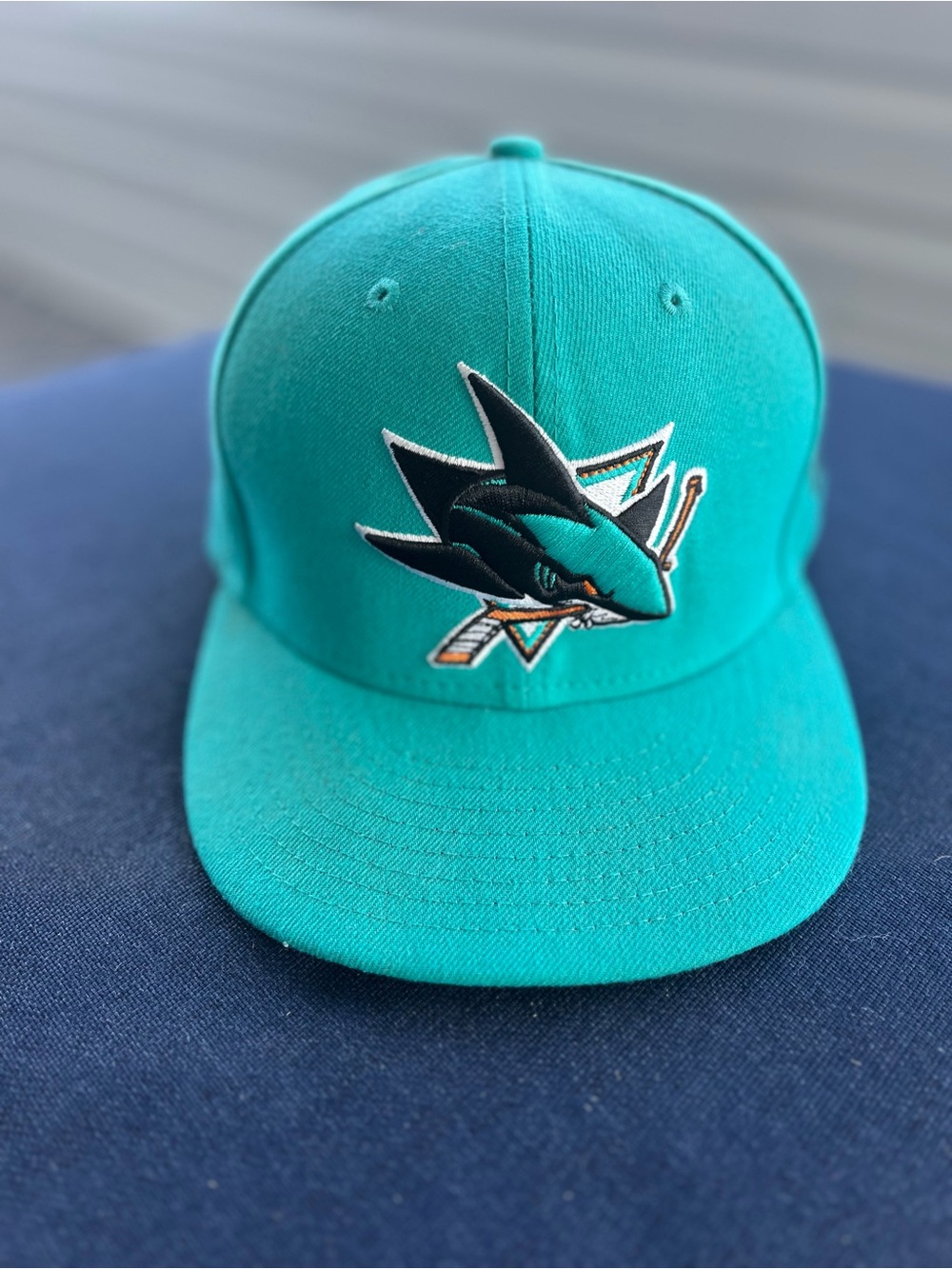 New Era 9FIFTY Teal and Black San Jose Sharks NHL Snapback Cap